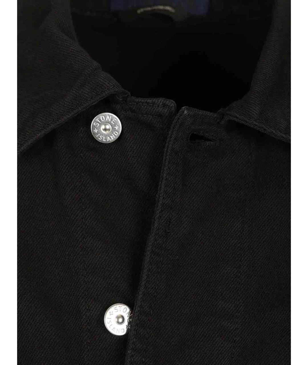 STONE ISLAND Черная хлопковая куртка, фото 4