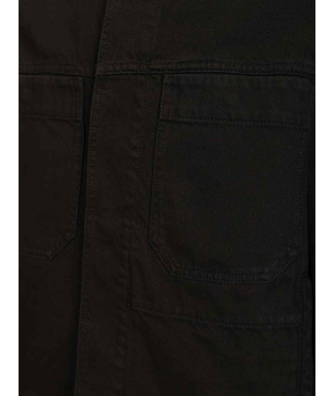 STONE ISLAND Черная хлопковая куртка, фото 5