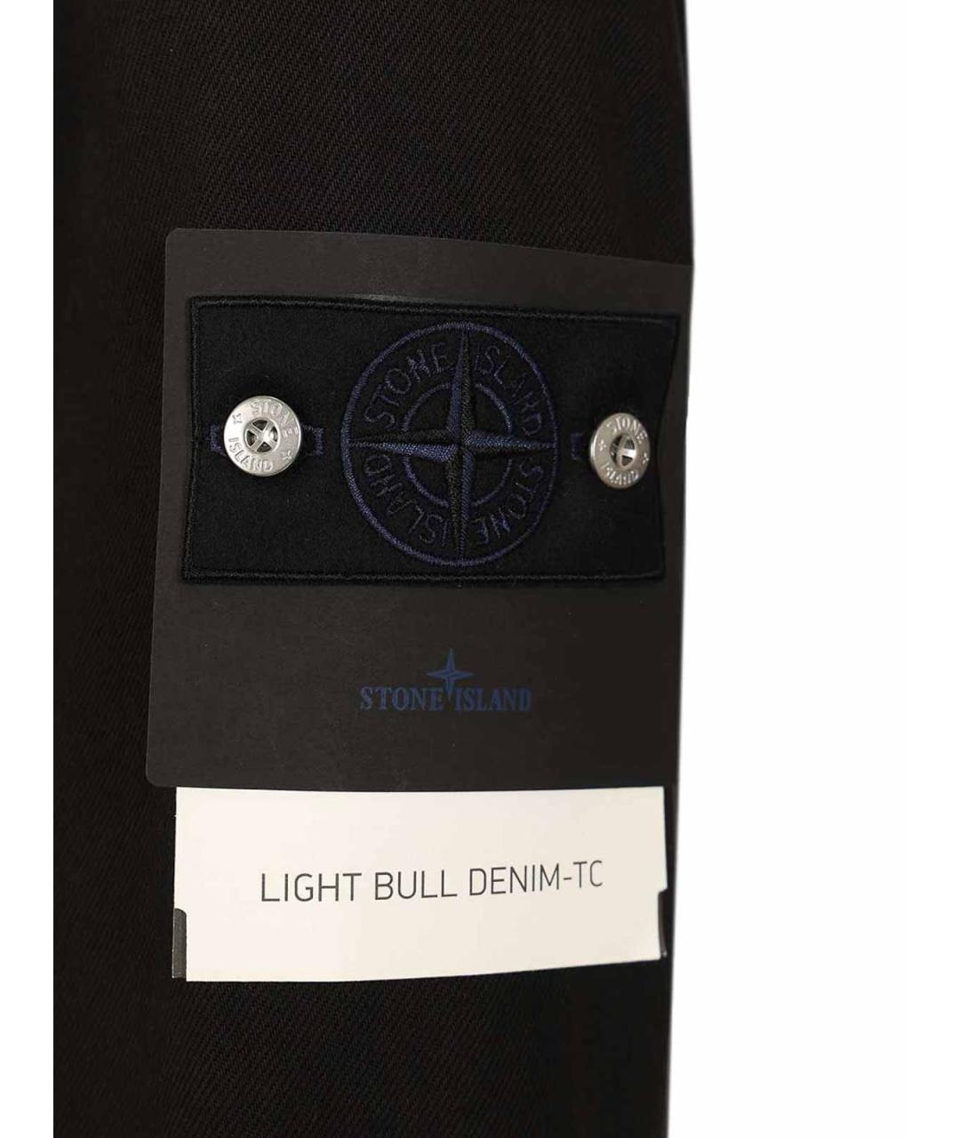 STONE ISLAND Черная хлопковая куртка, фото 6