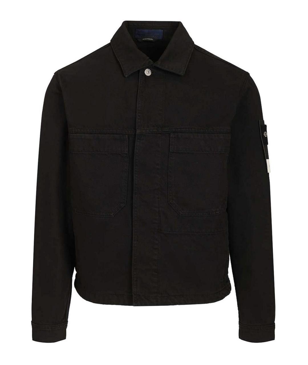 STONE ISLAND Черная хлопковая куртка, фото 1