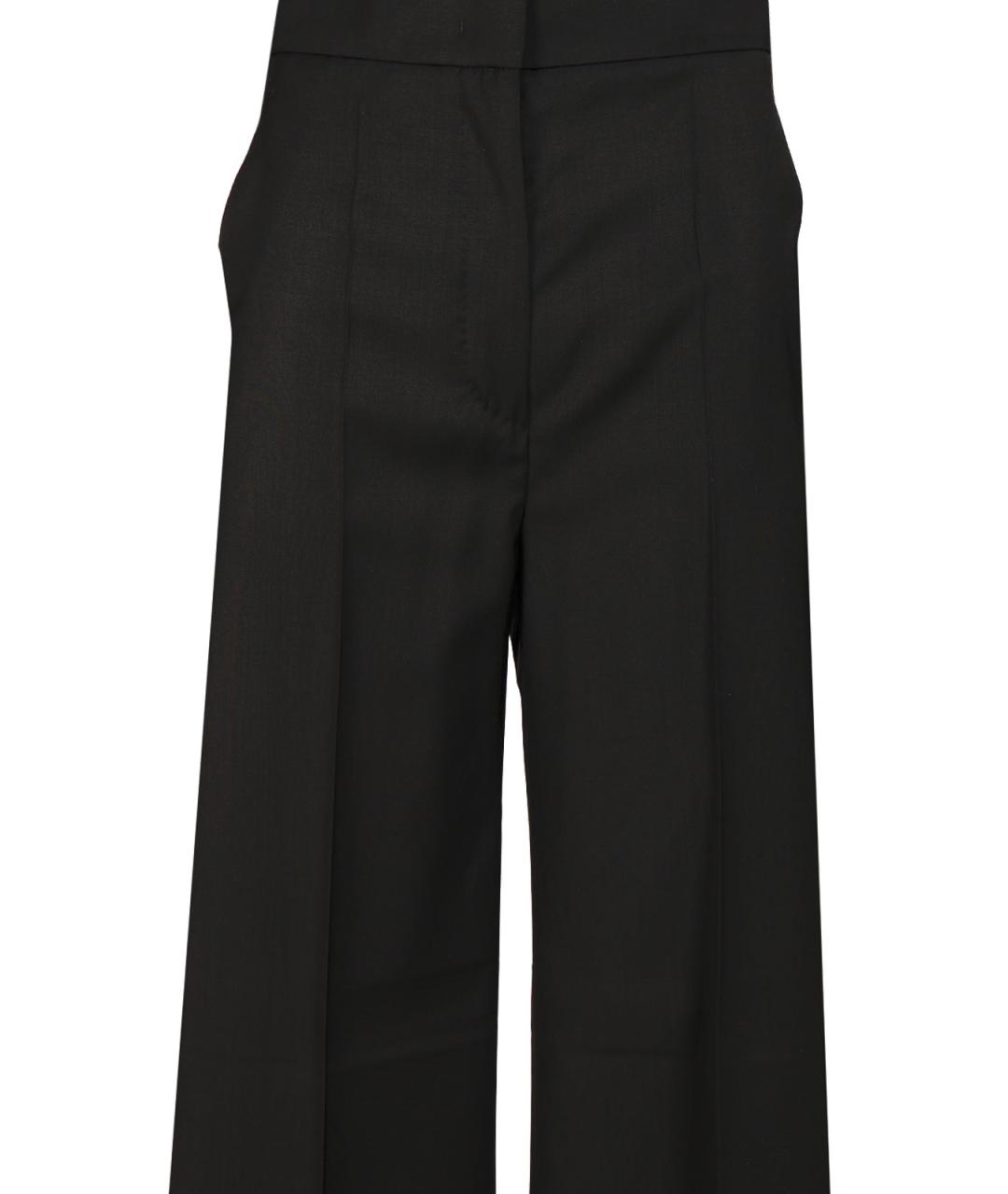 MAX MARA Черные шерстяные брюки широкие, фото 4