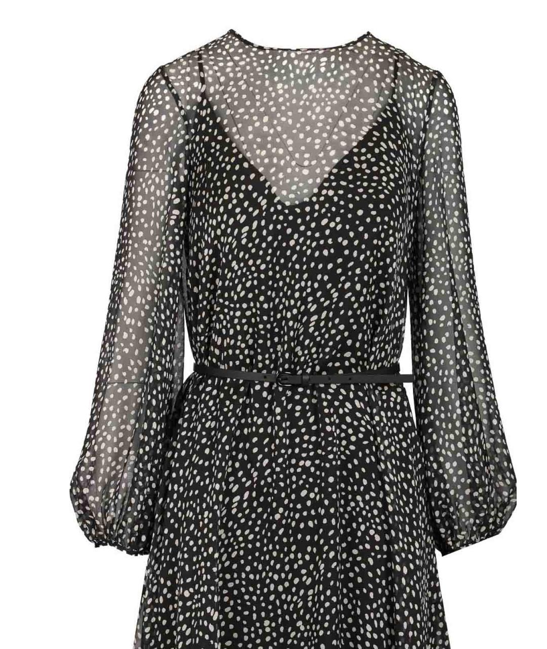 MAX MARA STUDIO Черное шелковое повседневное платье, фото 4