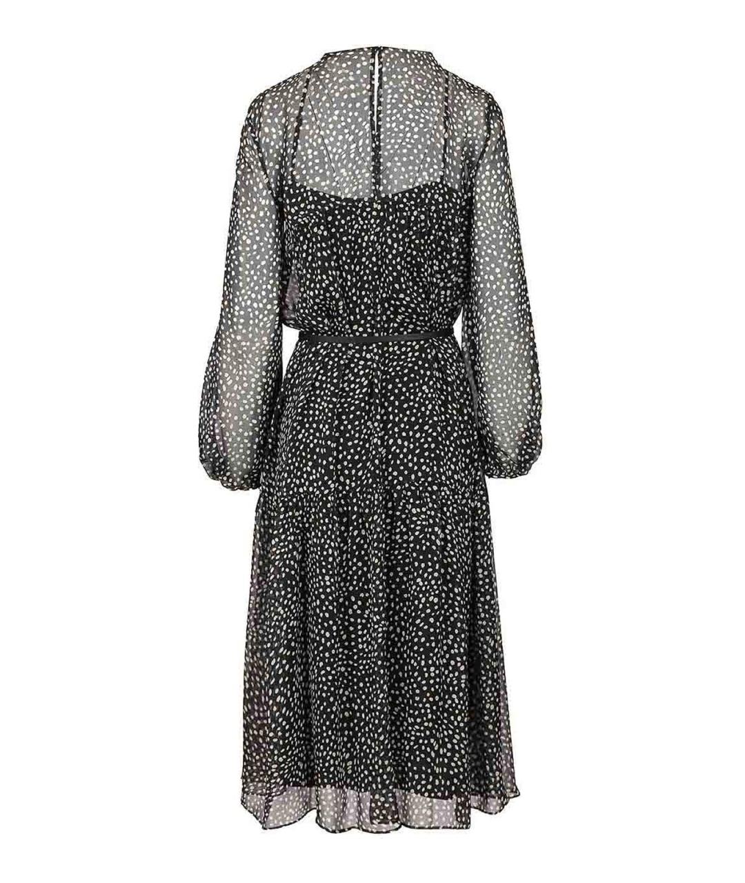 MAX MARA STUDIO Черное шелковое повседневное платье, фото 2