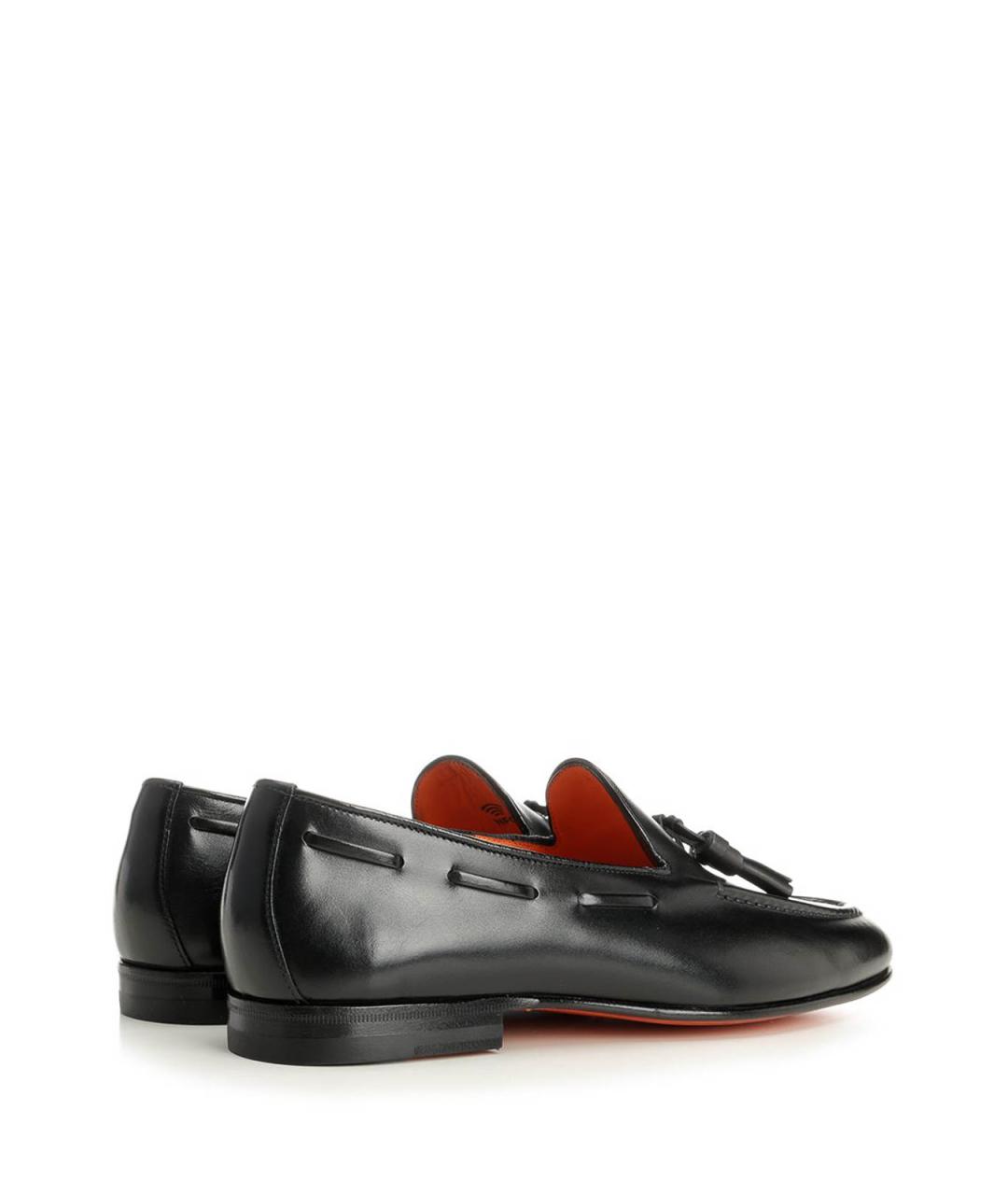SANTONI Черные кожаные лоферы, фото 3