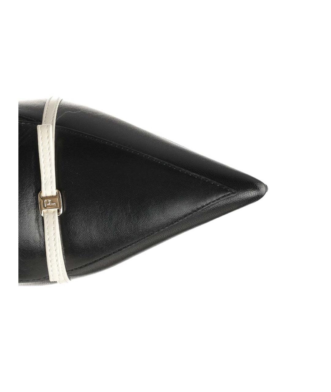 FERRAGAMO Черные кожаные туфли, фото 4