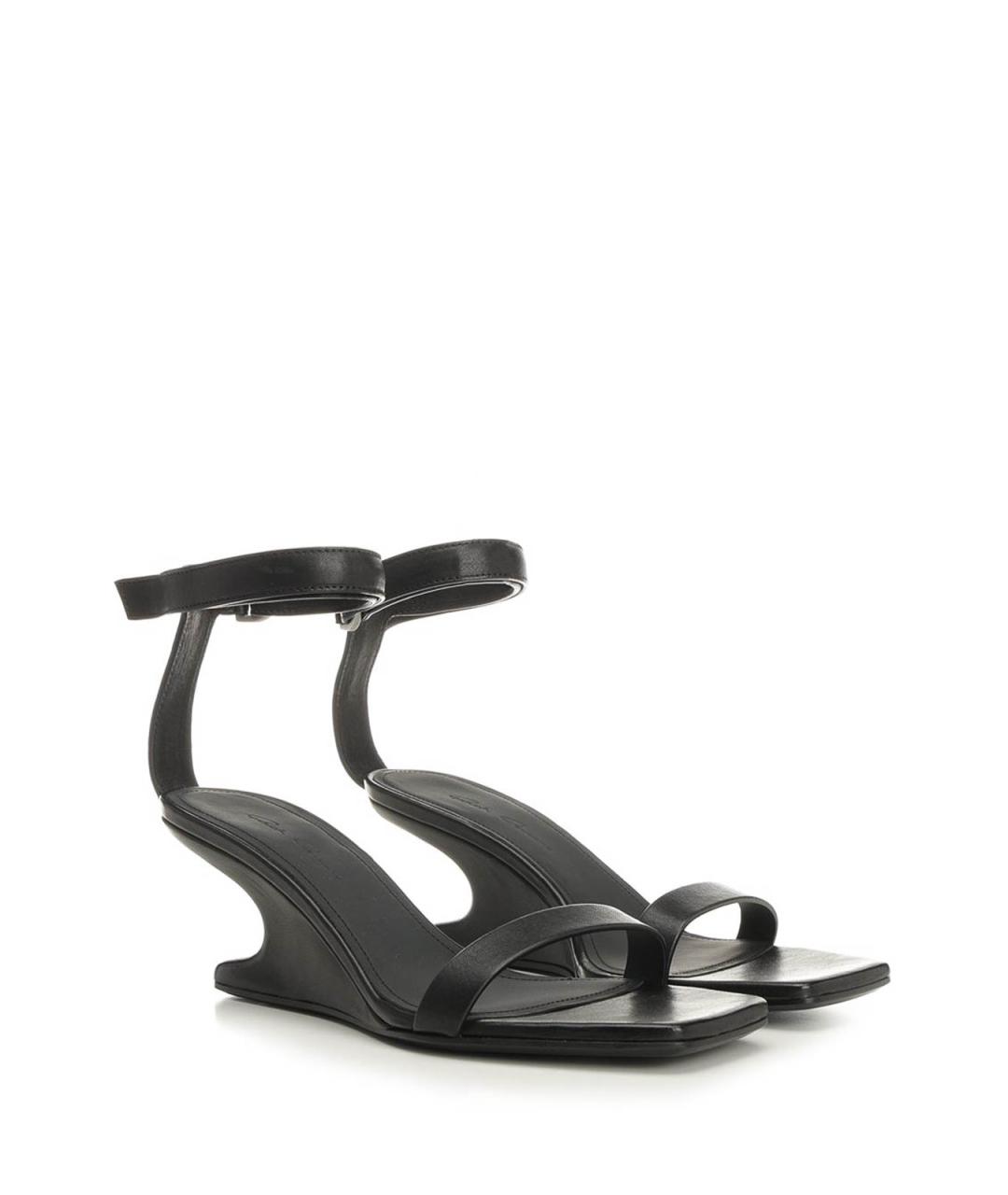 RICK OWENS Черные кожаные босоножки, фото 3