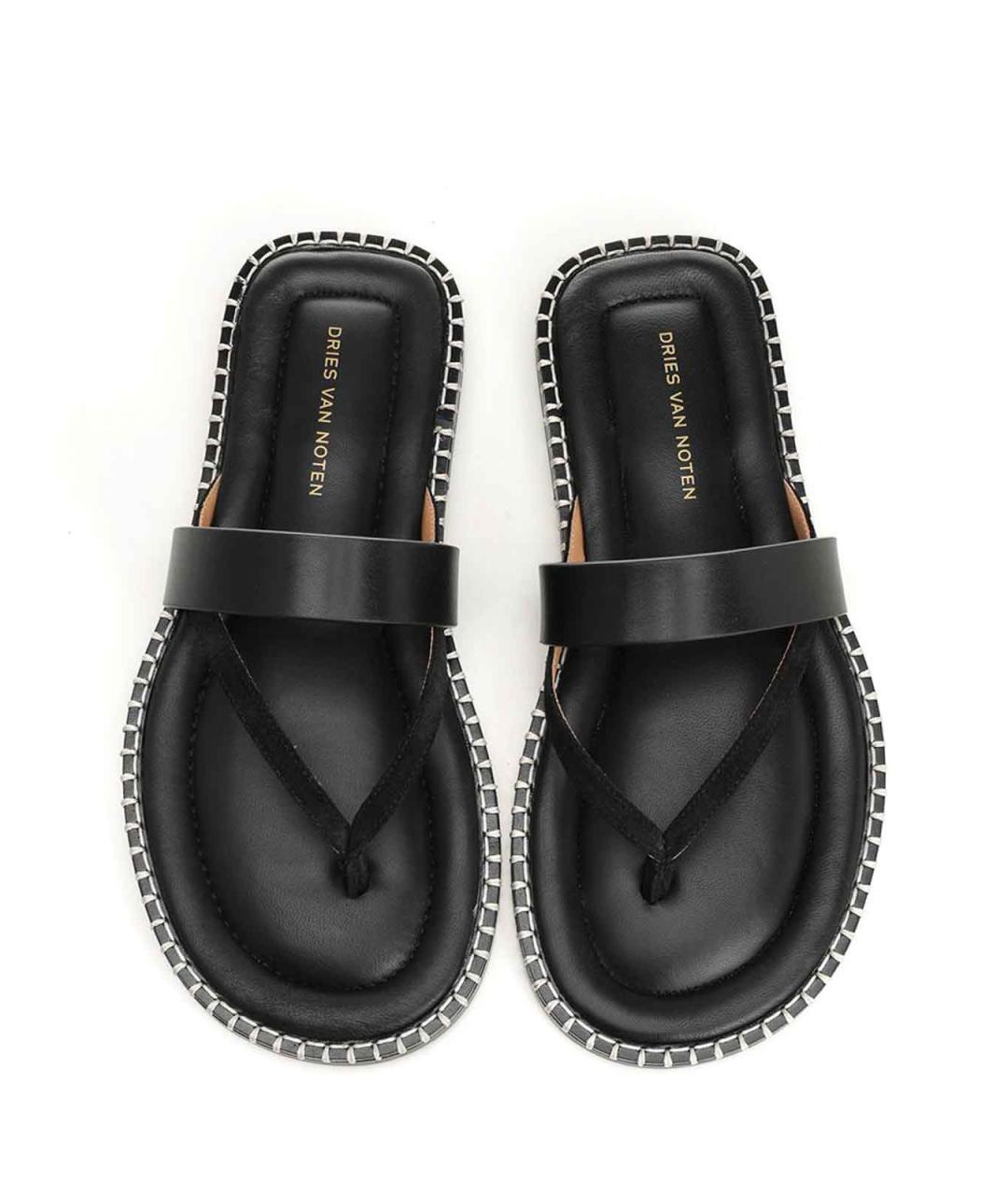 DRIES VAN NOTEN Черные сандалии, фото 5