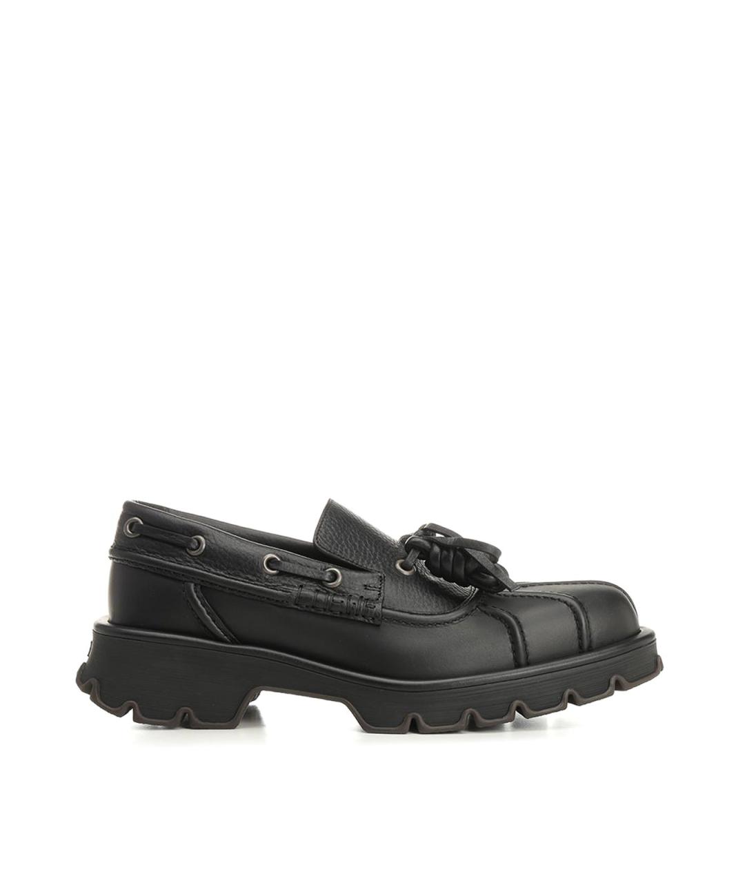 LOEWE Черные кожаные туфли, фото 1