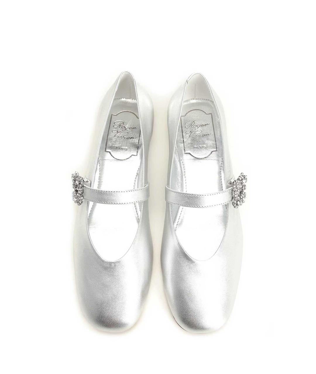 ROGER VIVIER Серебряные балетки, фото 5