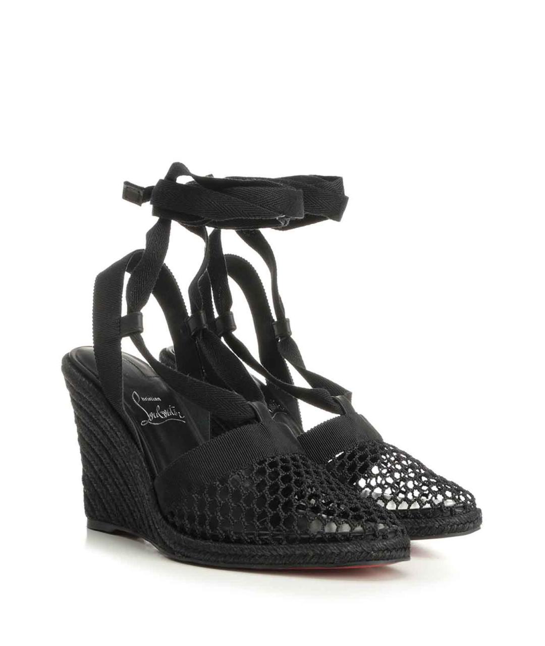 CHRISTIAN LOUBOUTIN Черные босоножки, фото 2