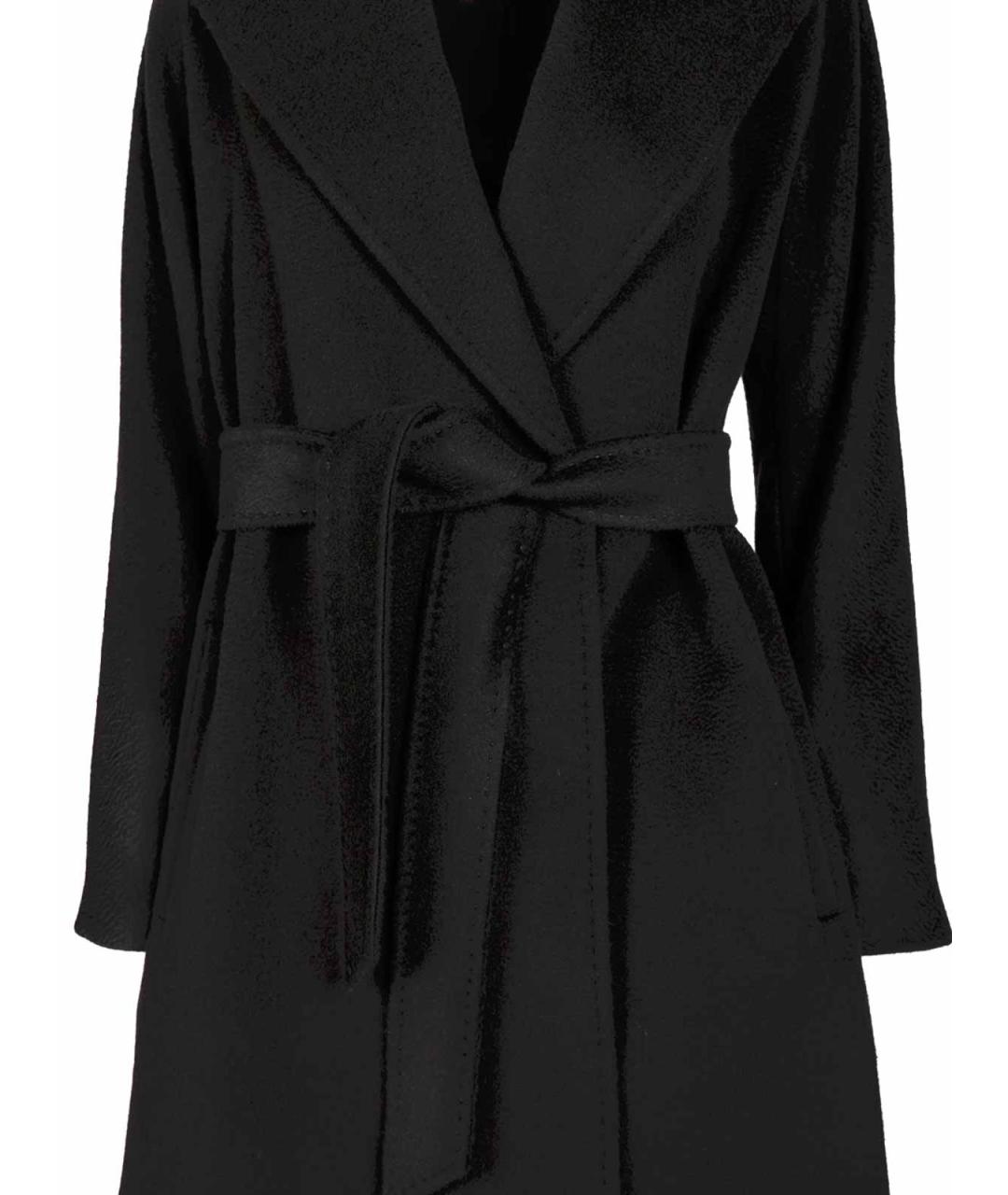 MAX MARA STUDIO Черное шерстяное пальто, фото 4