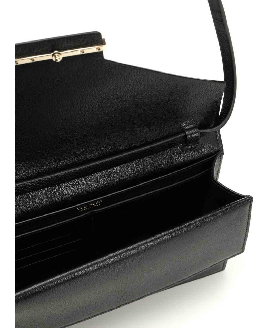 TOM FORD Черная кожаная сумка тоут, фото 4