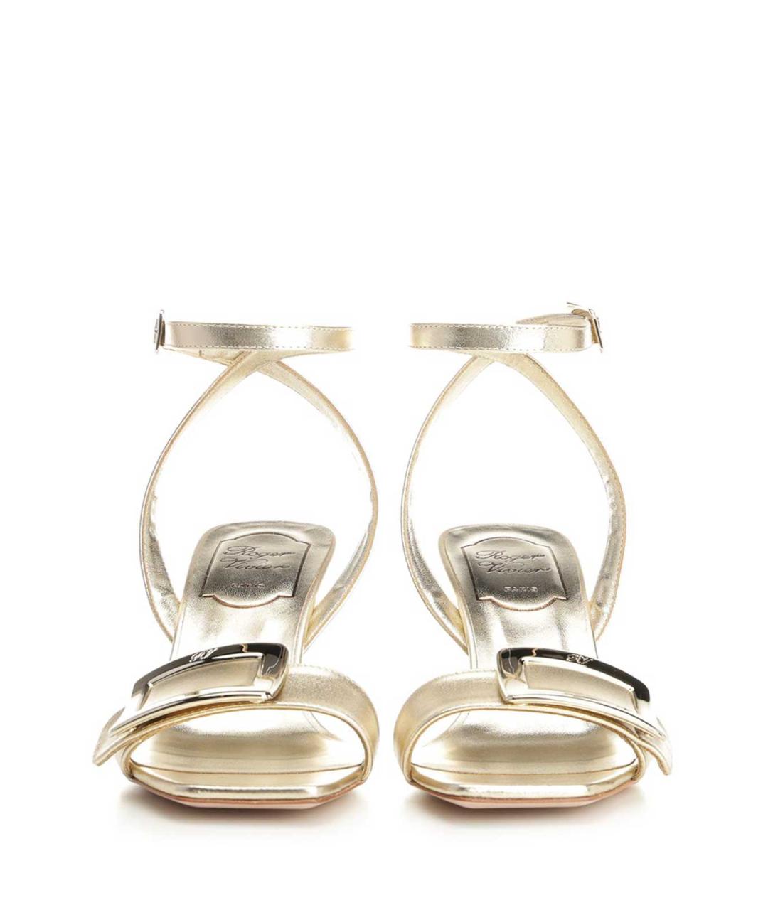 ROGER VIVIER Золотые босоножки, фото 5