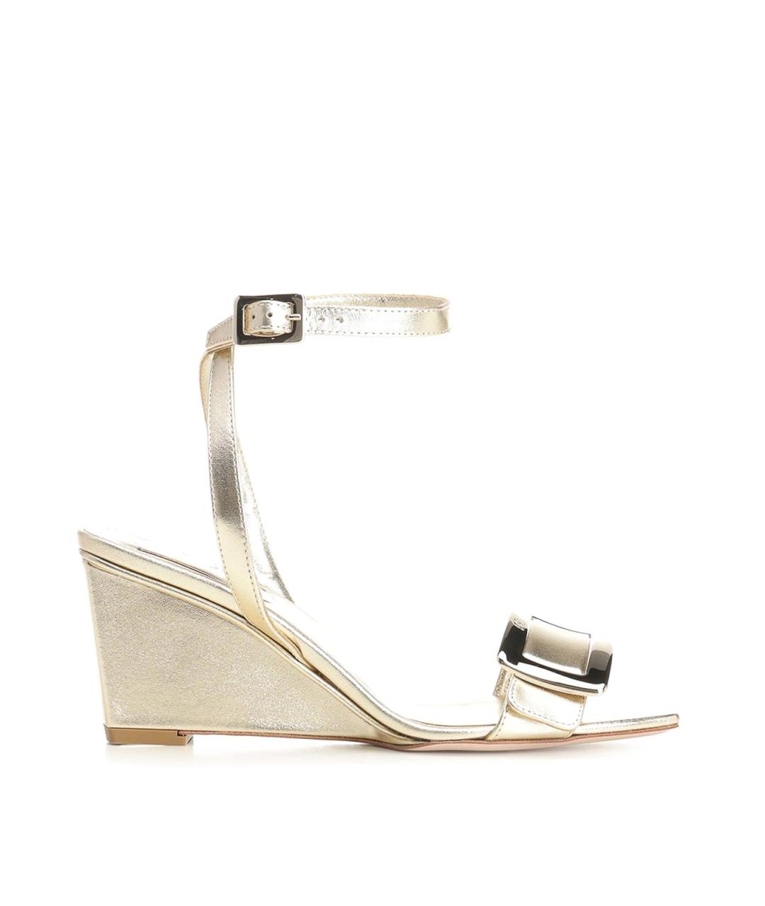 ROGER VIVIER Золотые босоножки, фото 1