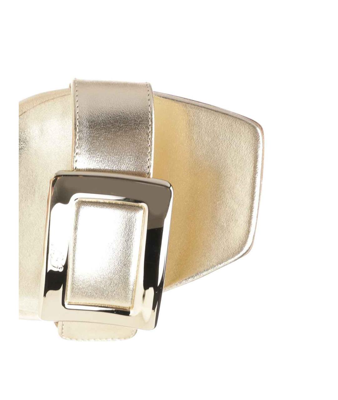 ROGER VIVIER Золотые босоножки, фото 4