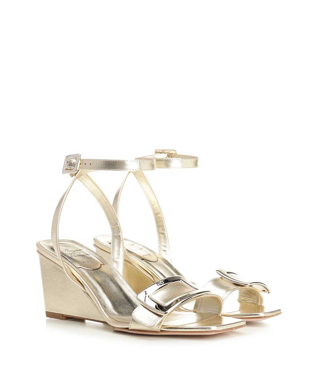 ROGER VIVIER Золотые босоножки, фото 2