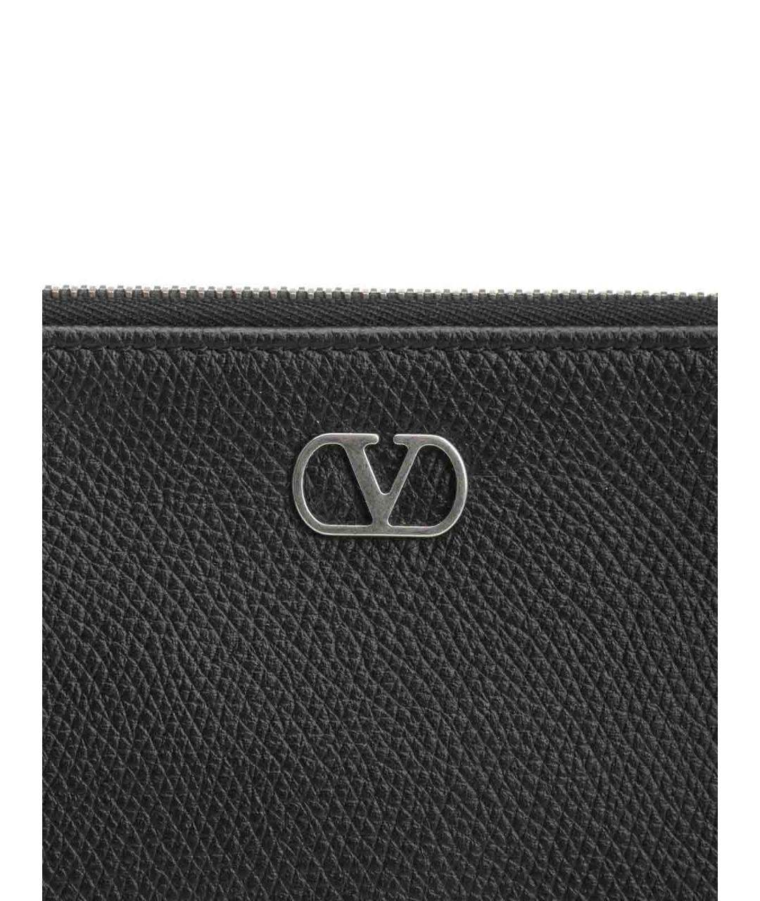 VALENTINO Черная кожаная папка для документов, фото 5