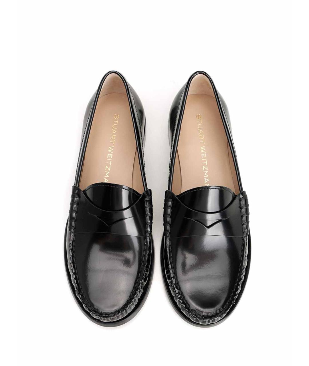 STUART WEITZMAN Черные кожаные лоферы, фото 5