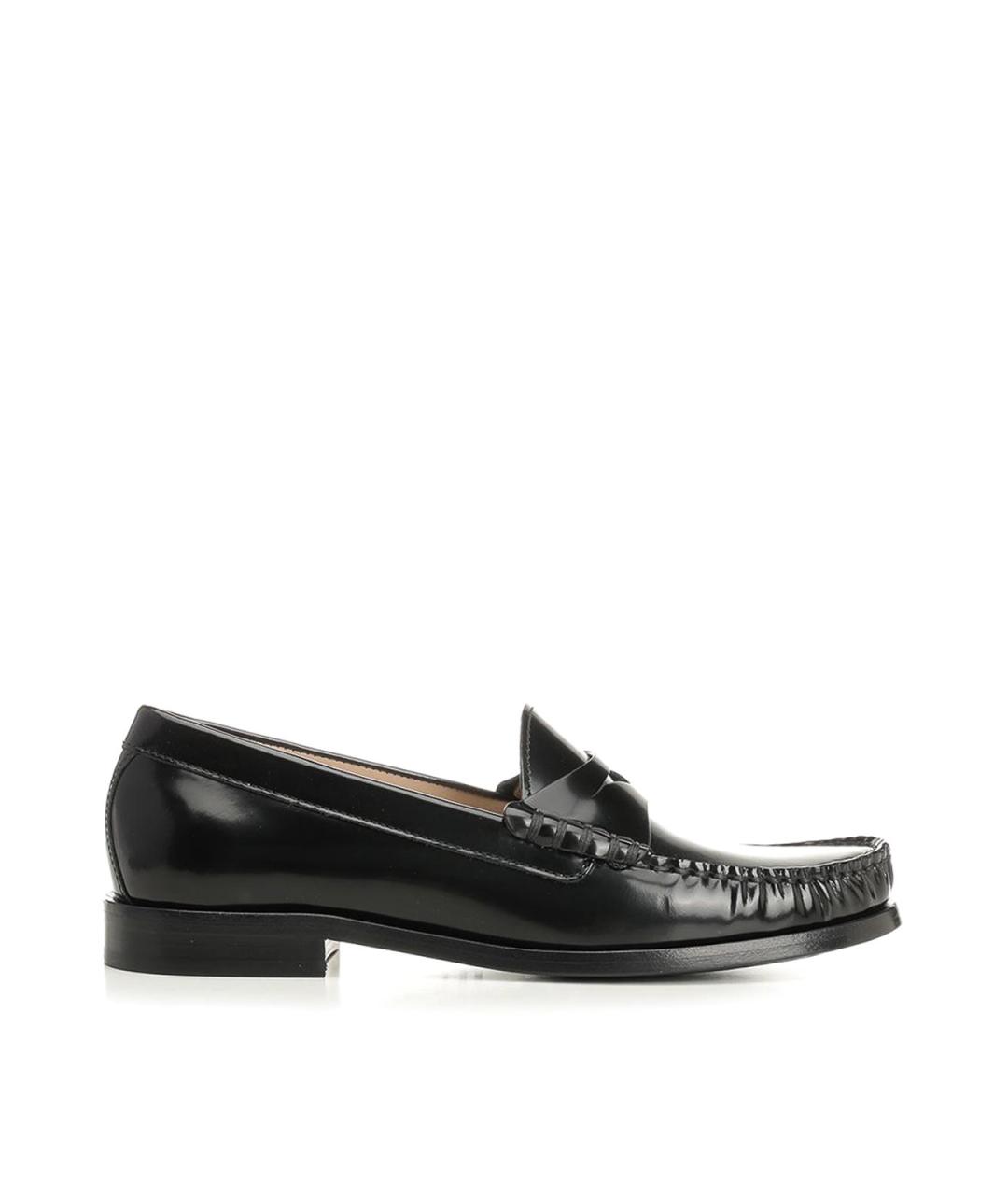 STUART WEITZMAN Черные кожаные лоферы, фото 1
