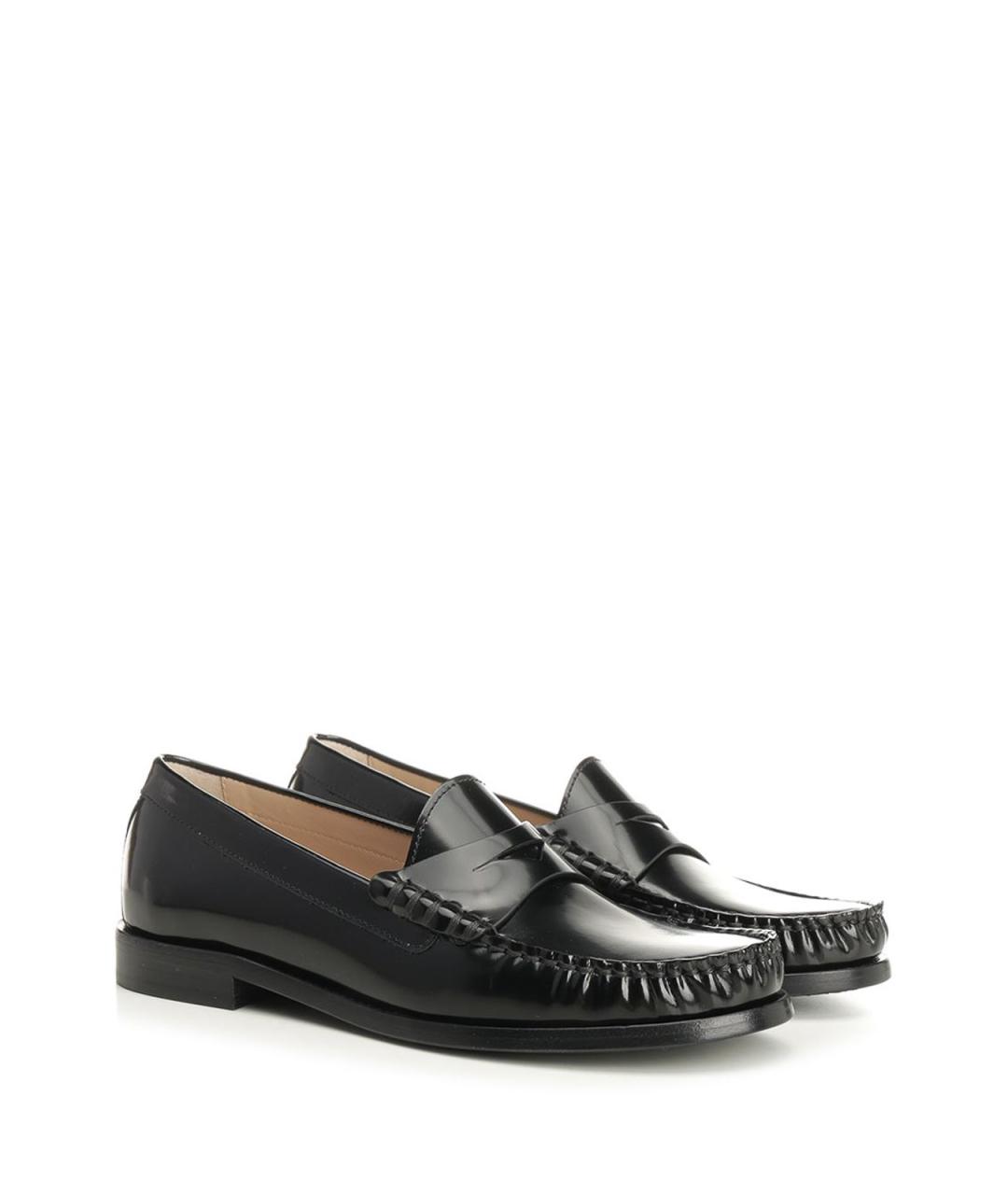 STUART WEITZMAN Черные кожаные лоферы, фото 2