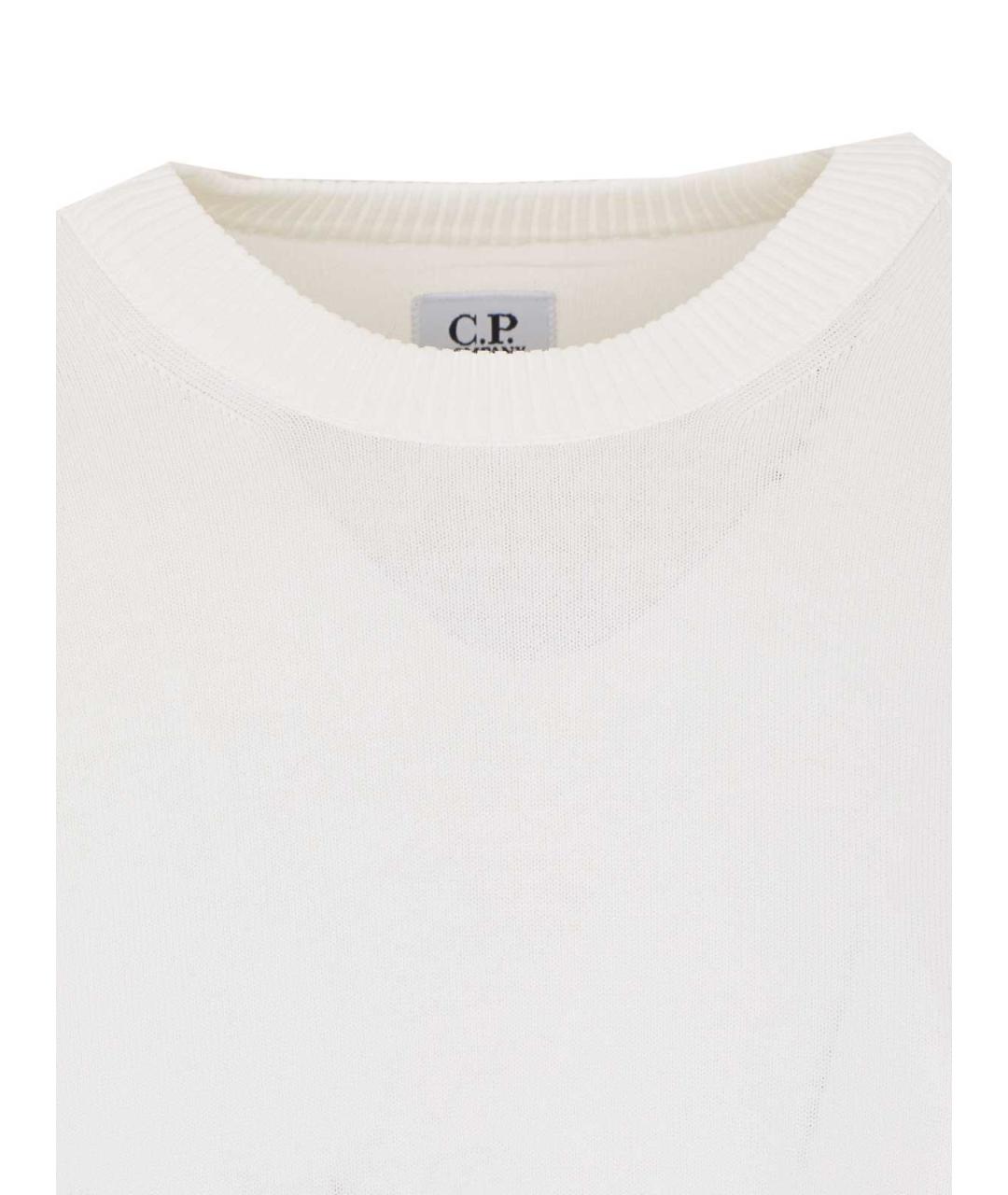 CP COMPANY Белый хлопковый джемпер / свитер, фото 4