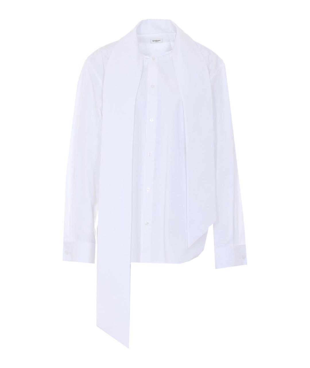 SAINT LAURENT Белая хлопковая рубашка, фото 1
