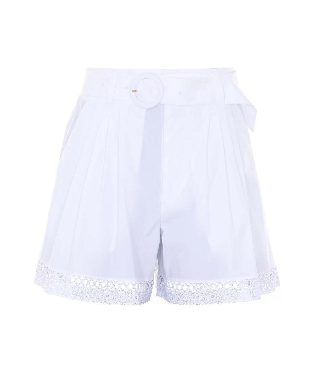 TWIN-SET Белые хлопковые шорты, фото 1