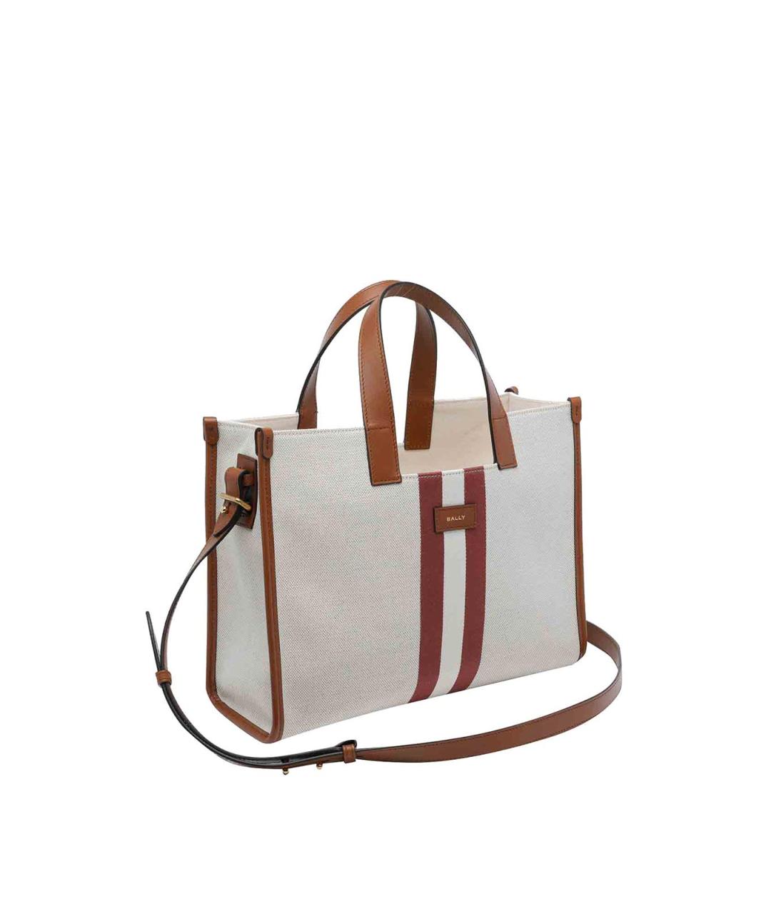 BALLY Белая кожаная сумка тоут, фото 2