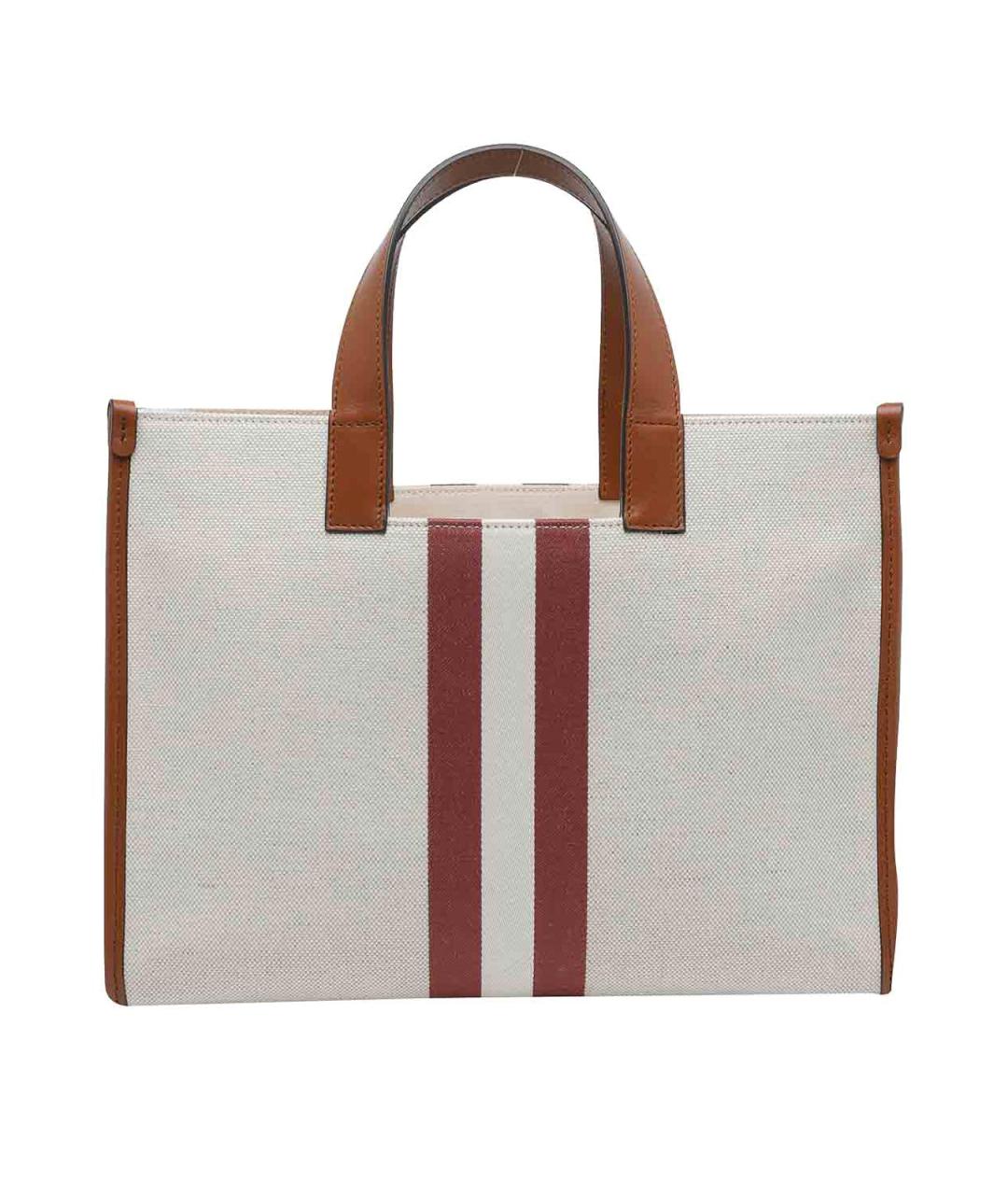 BALLY Белая кожаная сумка тоут, фото 3