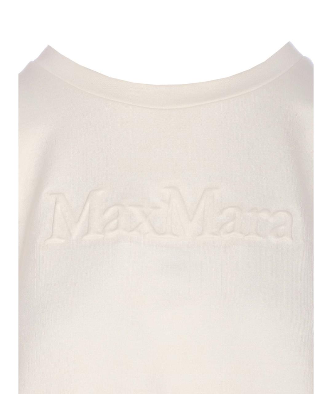 MAX MARA Белый хлопковый джемпер / свитер, фото 4