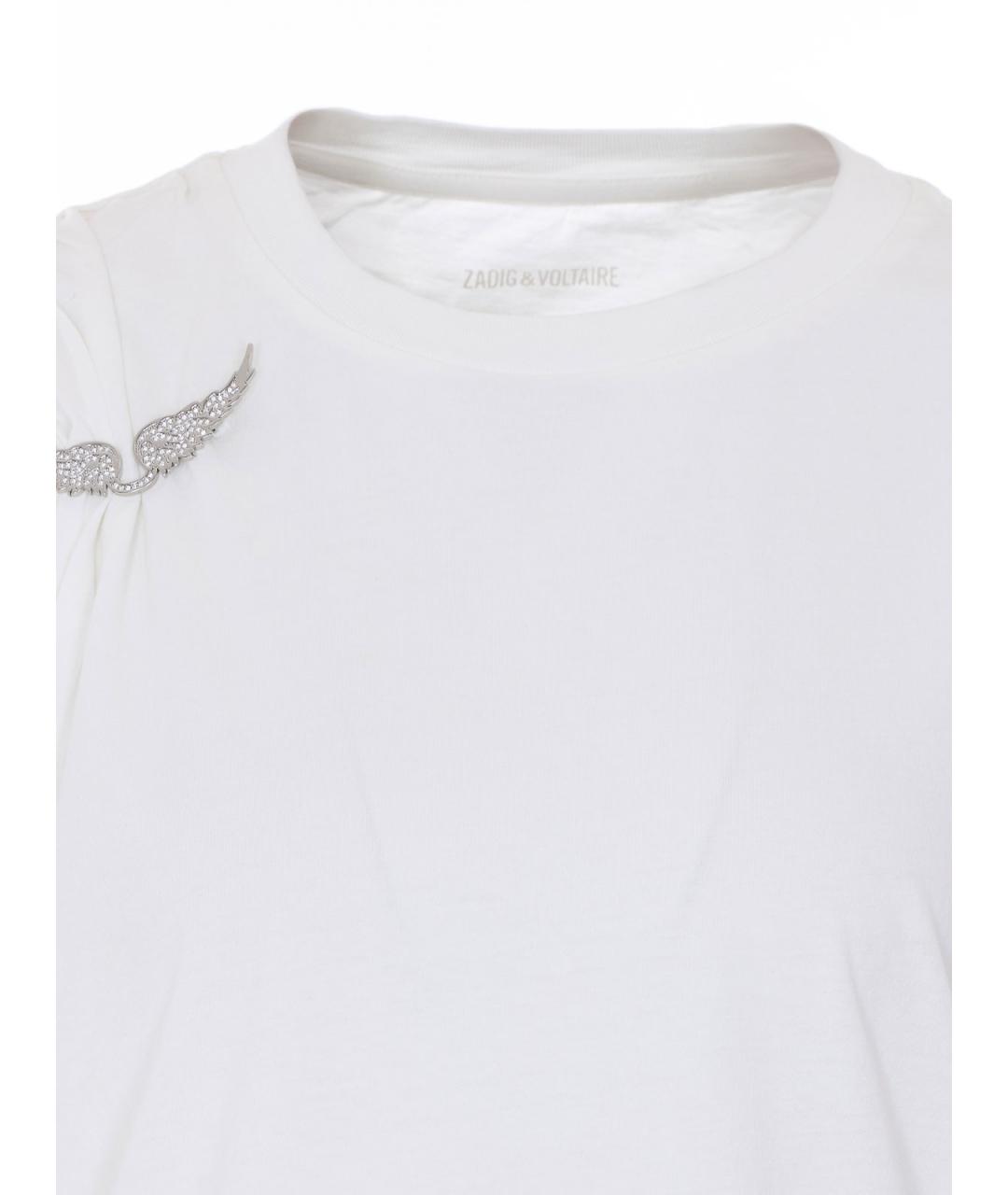 ZADIG & VOLTAIRE Белая хлопковая футболка, фото 4