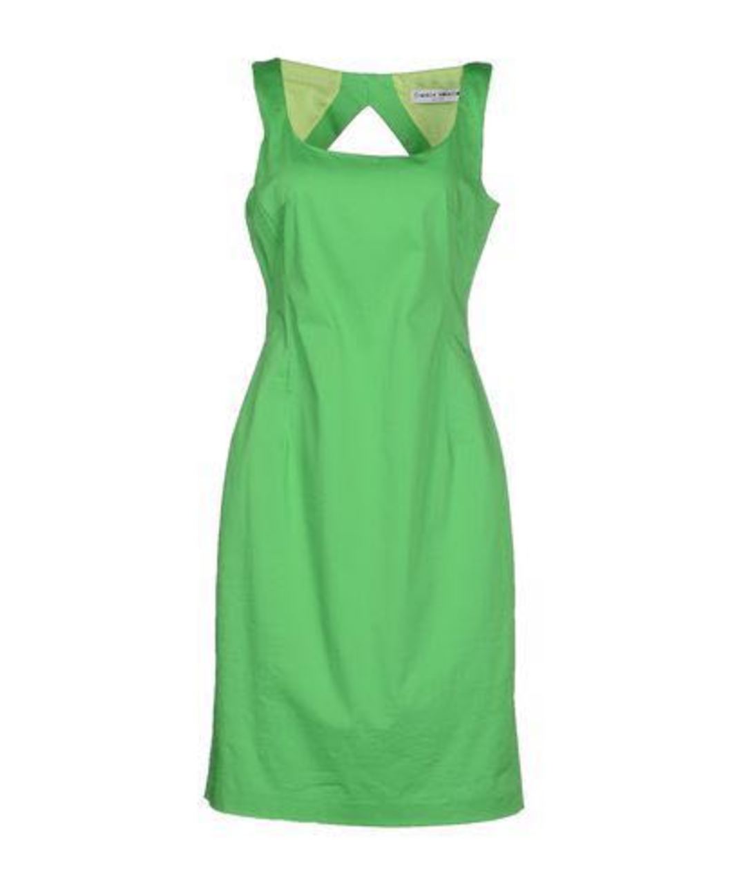 FRANKIE MORELLO Зеленые хлопко-эластановое коктейльное платье, фото 1