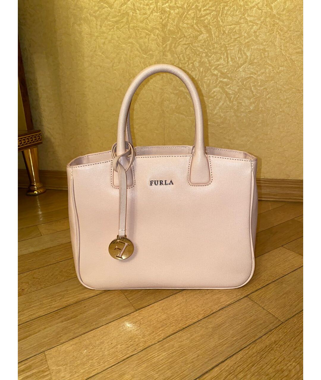 FURLA Розовая кожаная сумка тоут, фото 5