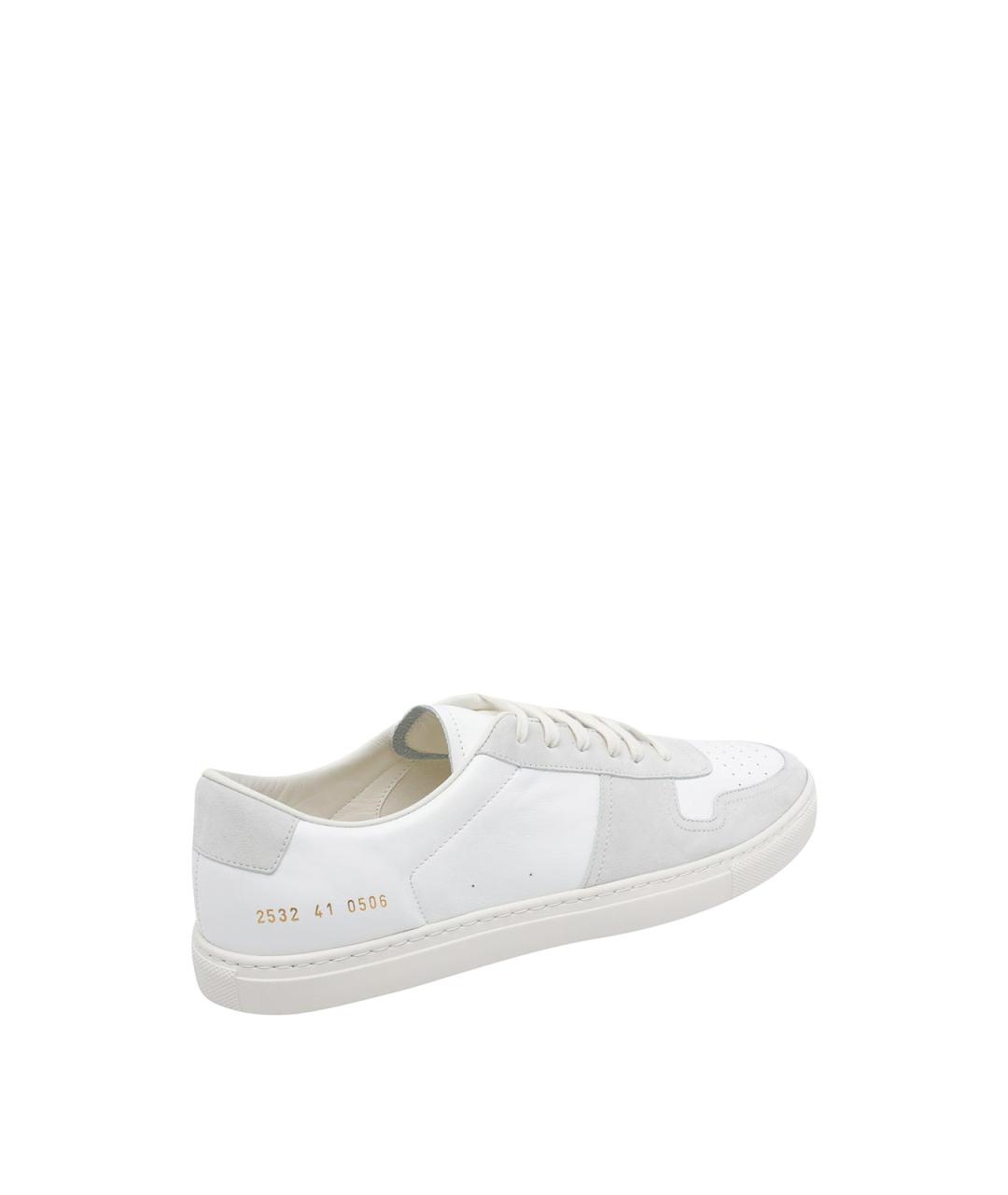COMMON PROJECTS Белые кожаные низкие кроссовки / кеды, фото 3