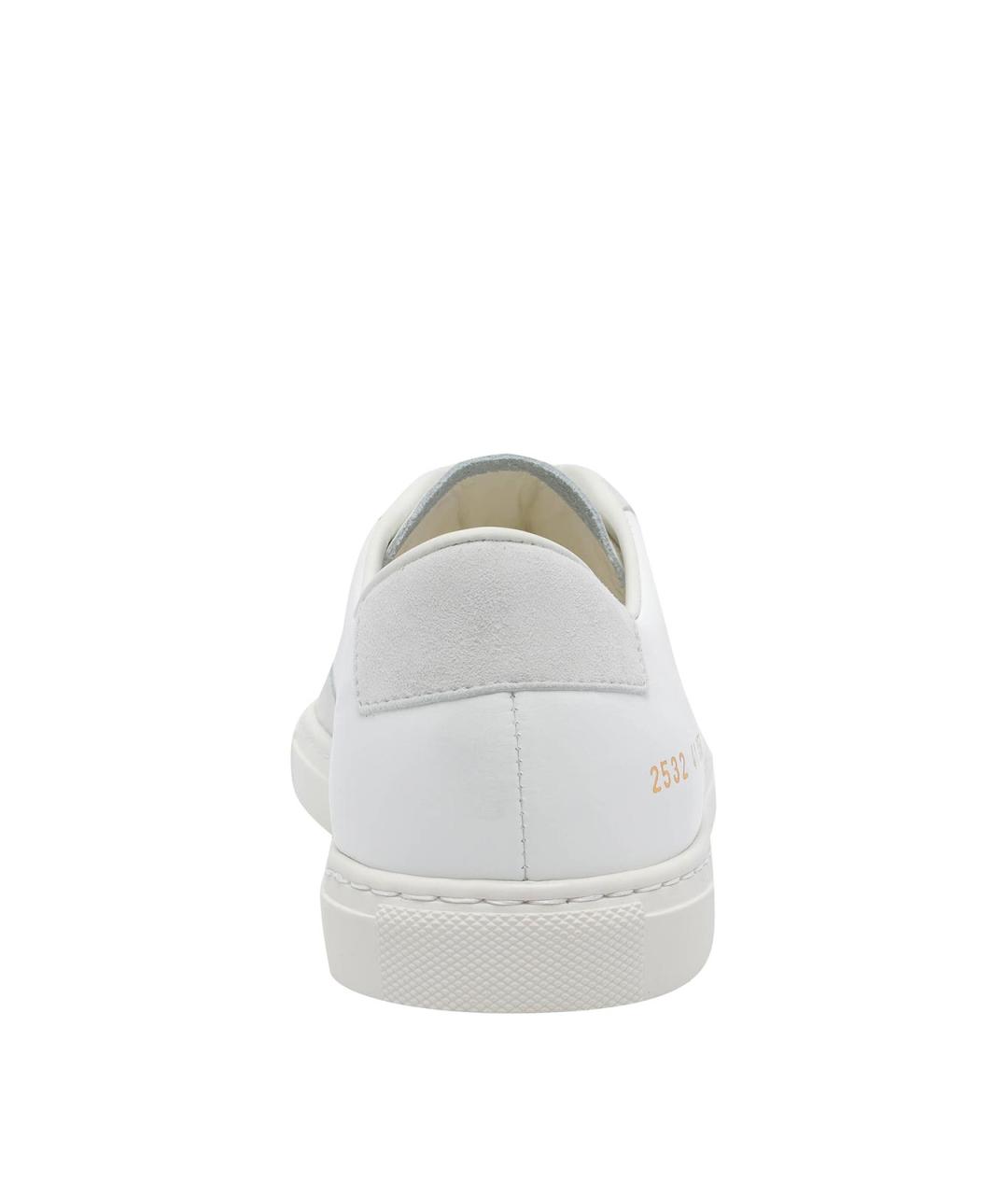 COMMON PROJECTS Белые кожаные низкие кроссовки / кеды, фото 4
