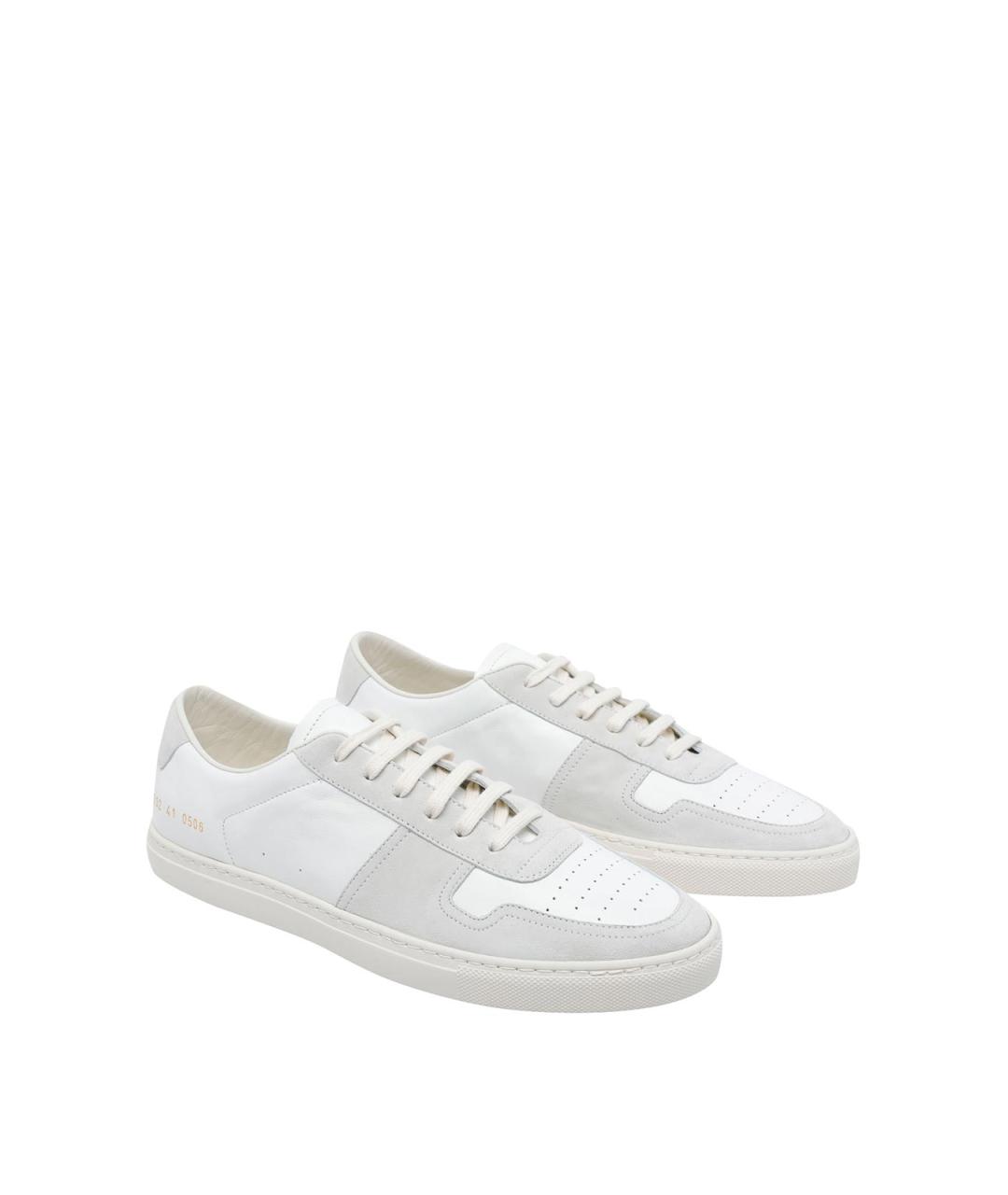 COMMON PROJECTS Белые кожаные низкие кроссовки / кеды, фото 2