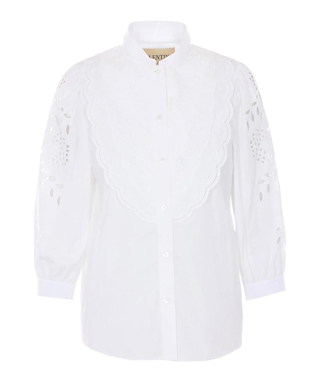 VALENTINO Белая хлопковая рубашка, фото 1