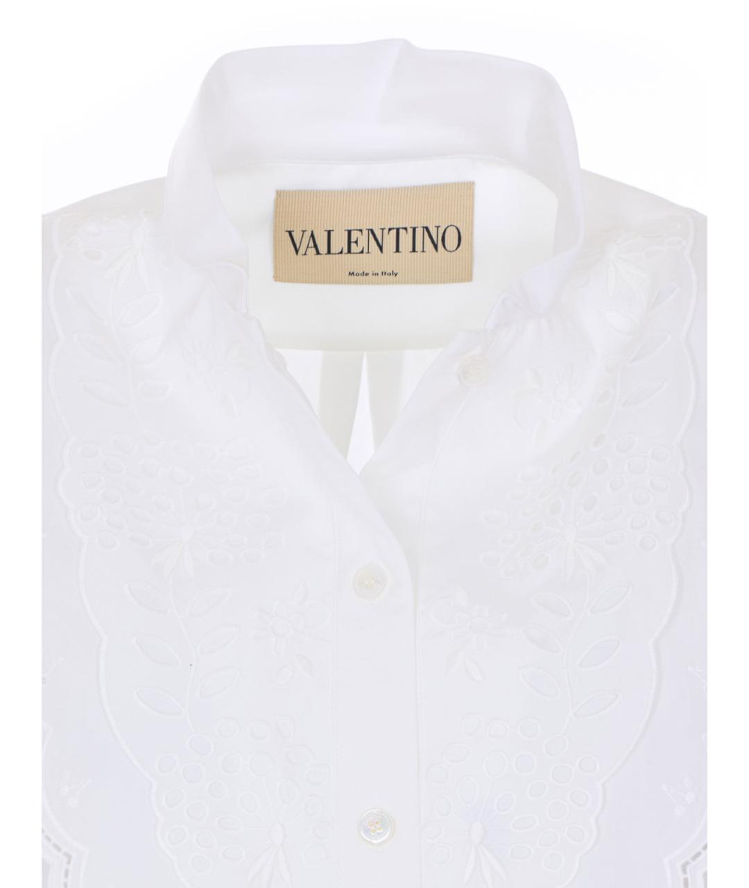 VALENTINO Белая хлопковая рубашка, фото 4