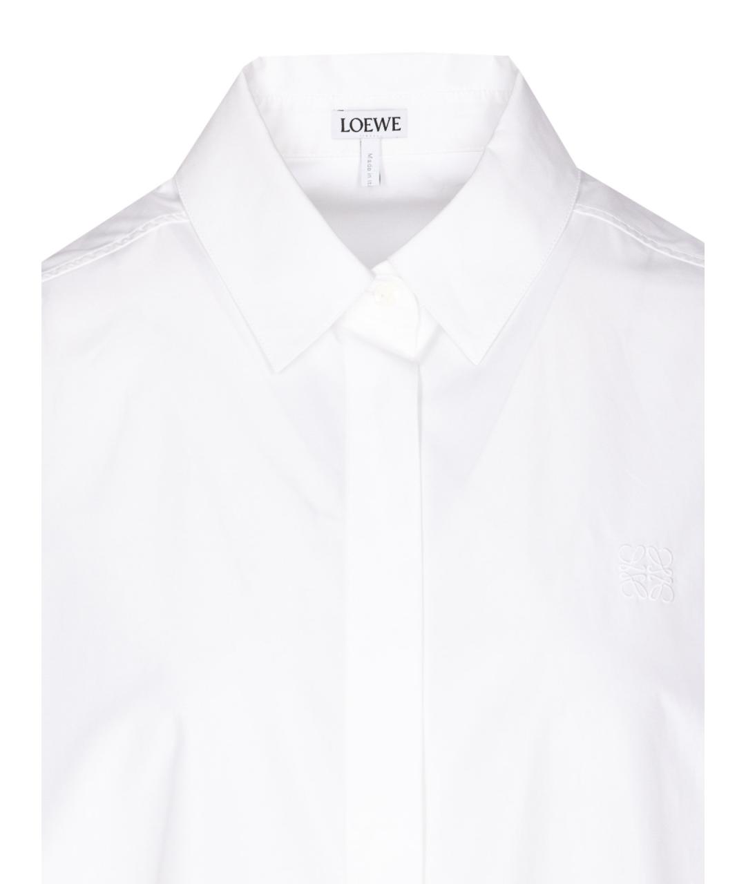 LOEWE Белая хлопковая рубашка, фото 4