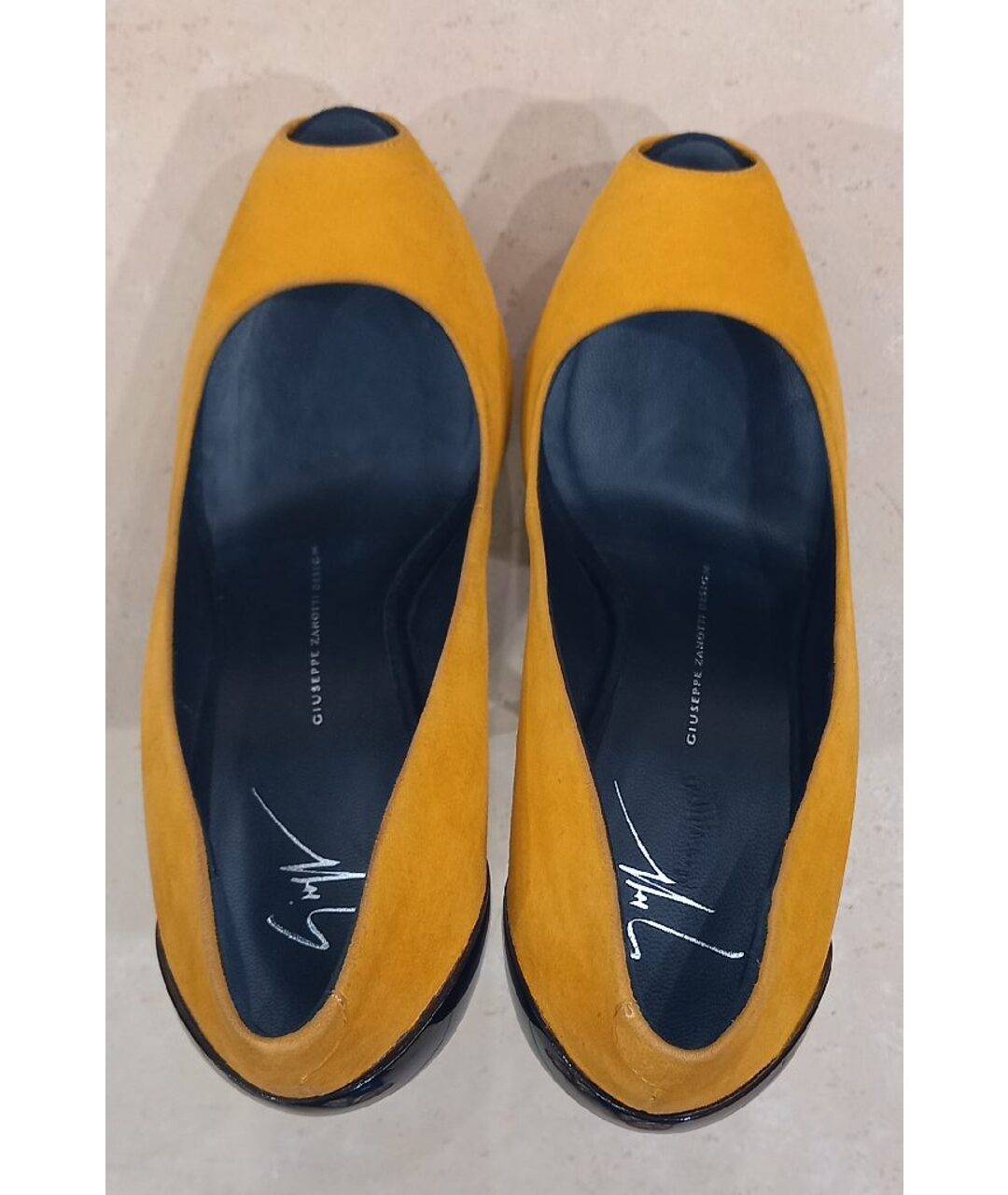 GIUSEPPE ZANOTTI DESIGN Горчичные замшевые туфли, фото 3
