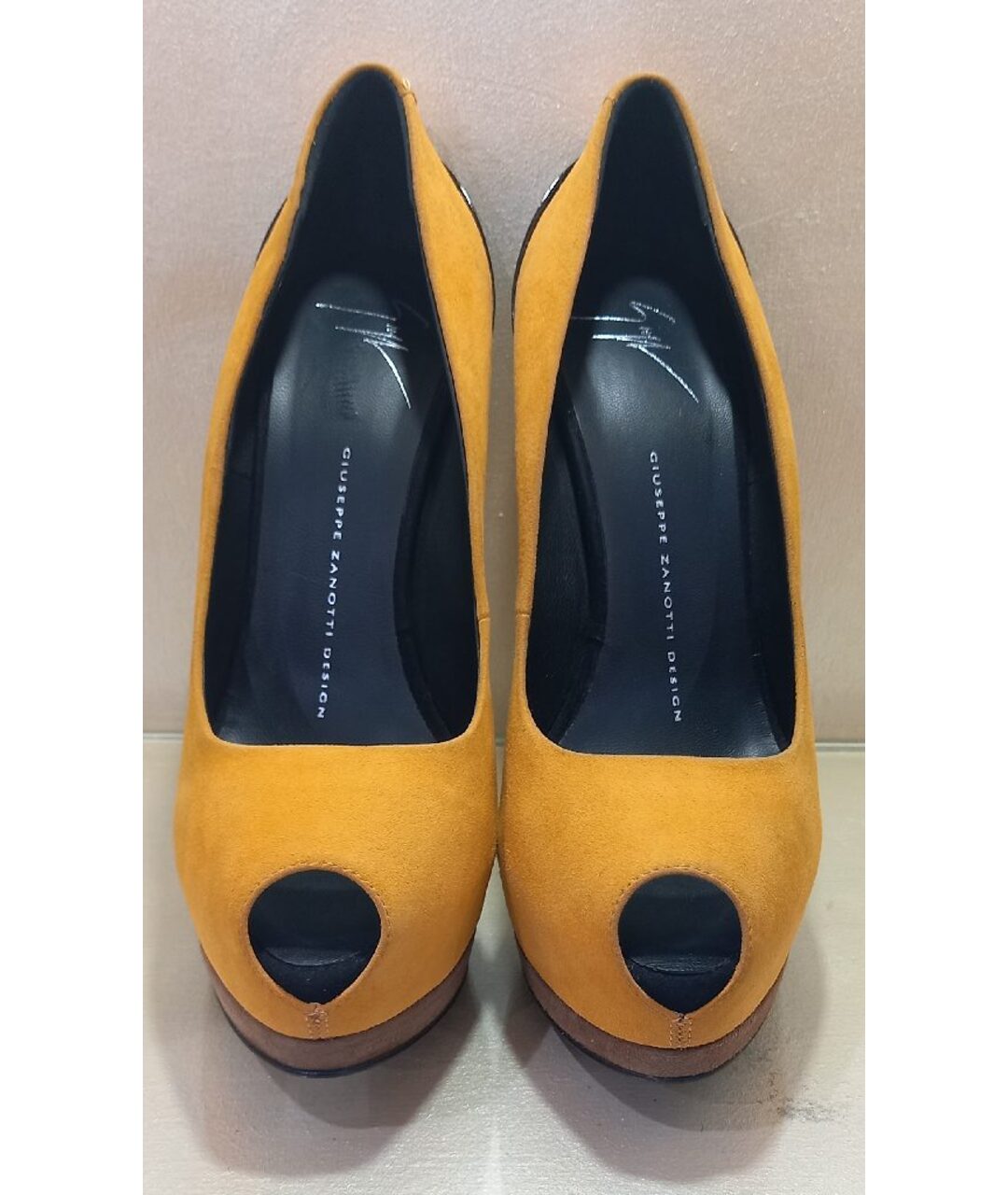 GIUSEPPE ZANOTTI DESIGN Горчичные замшевые туфли, фото 2