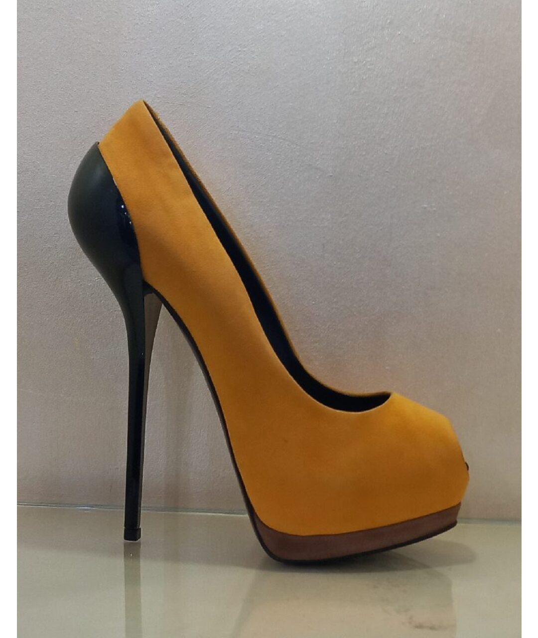 GIUSEPPE ZANOTTI DESIGN Горчичные замшевые туфли, фото 6