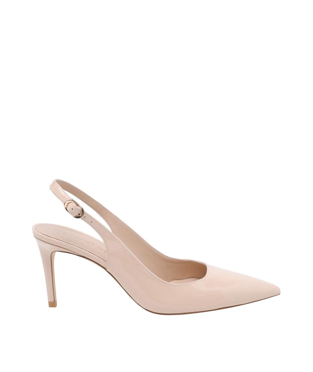 STUART WEITZMAN Бежевые кожаные туфли, фото 1