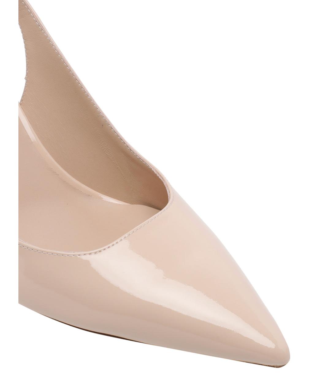 STUART WEITZMAN Бежевые кожаные туфли, фото 4