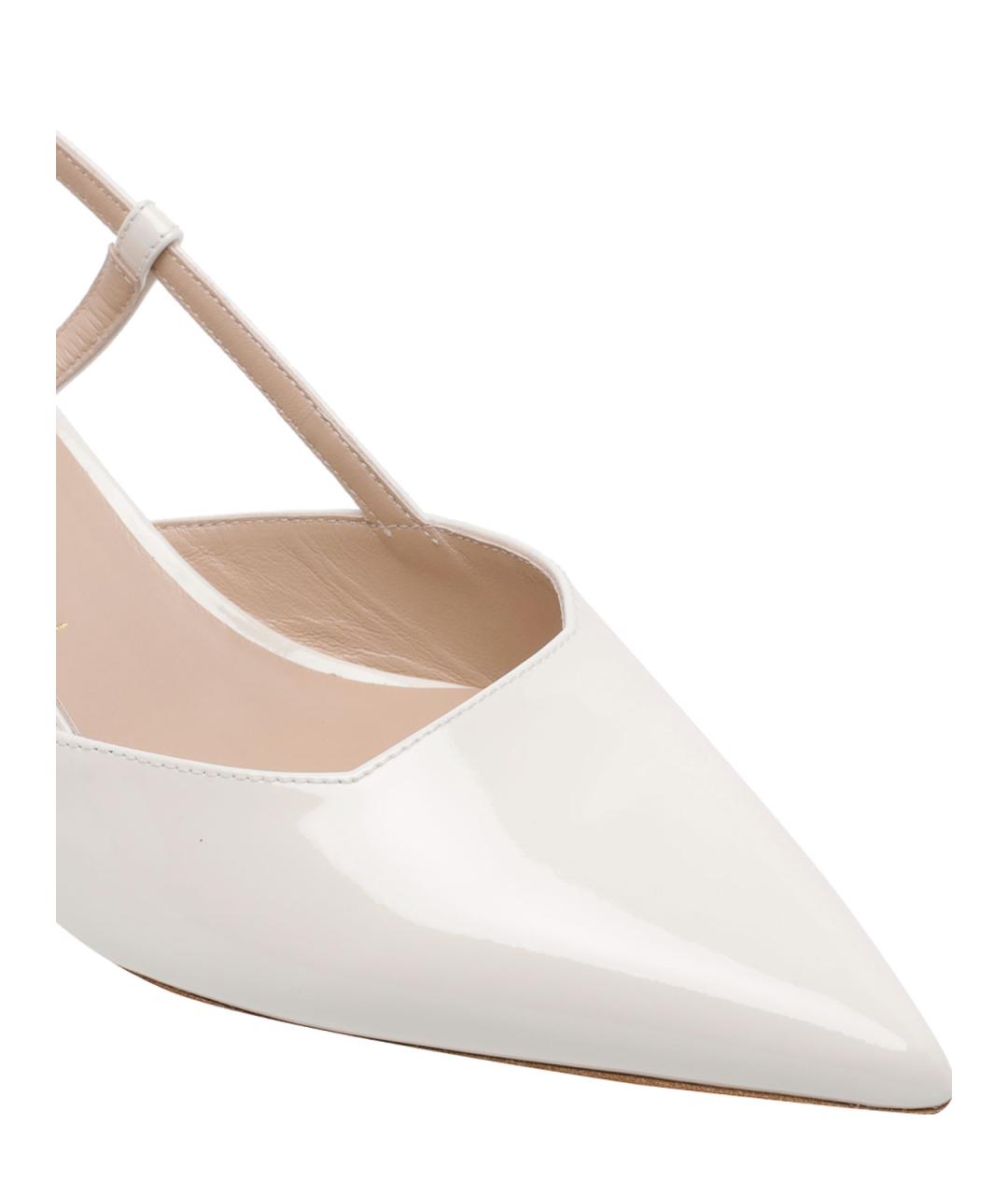 STUART WEITZMAN Белые кожаные туфли, фото 4