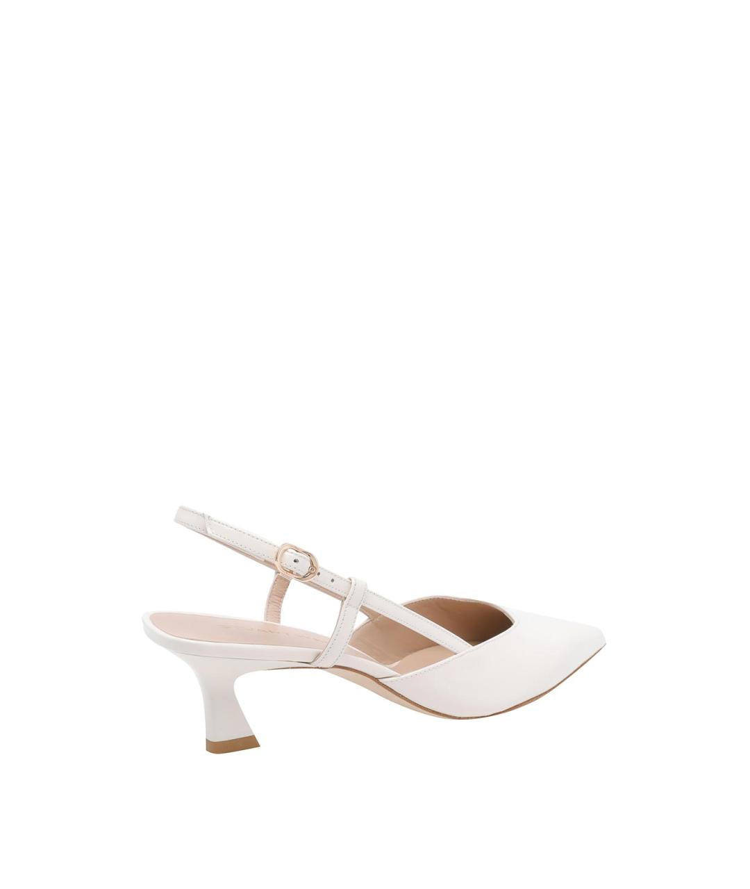 STUART WEITZMAN Белые кожаные туфли, фото 3