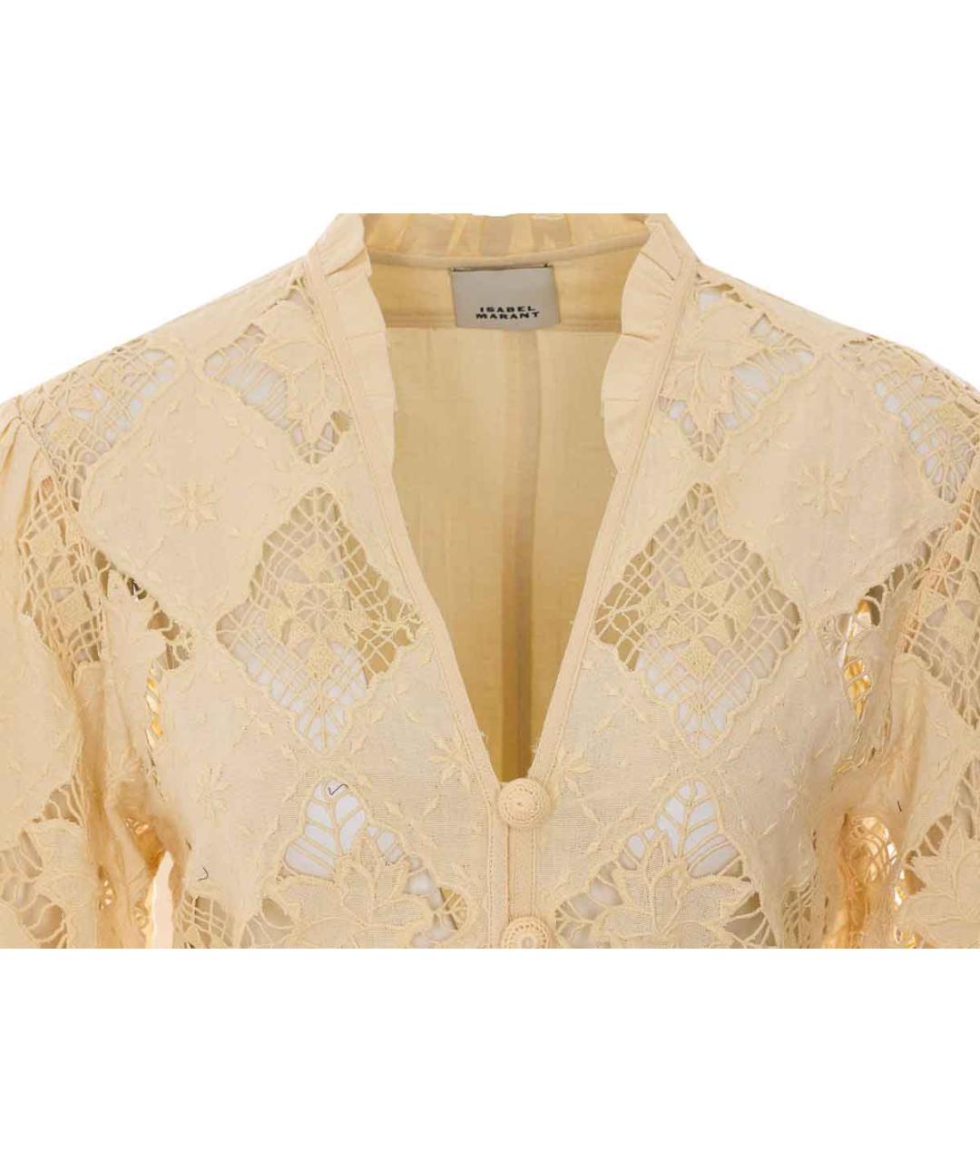ISABEL MARANT Бежевая хлопковая рубашка, фото 4