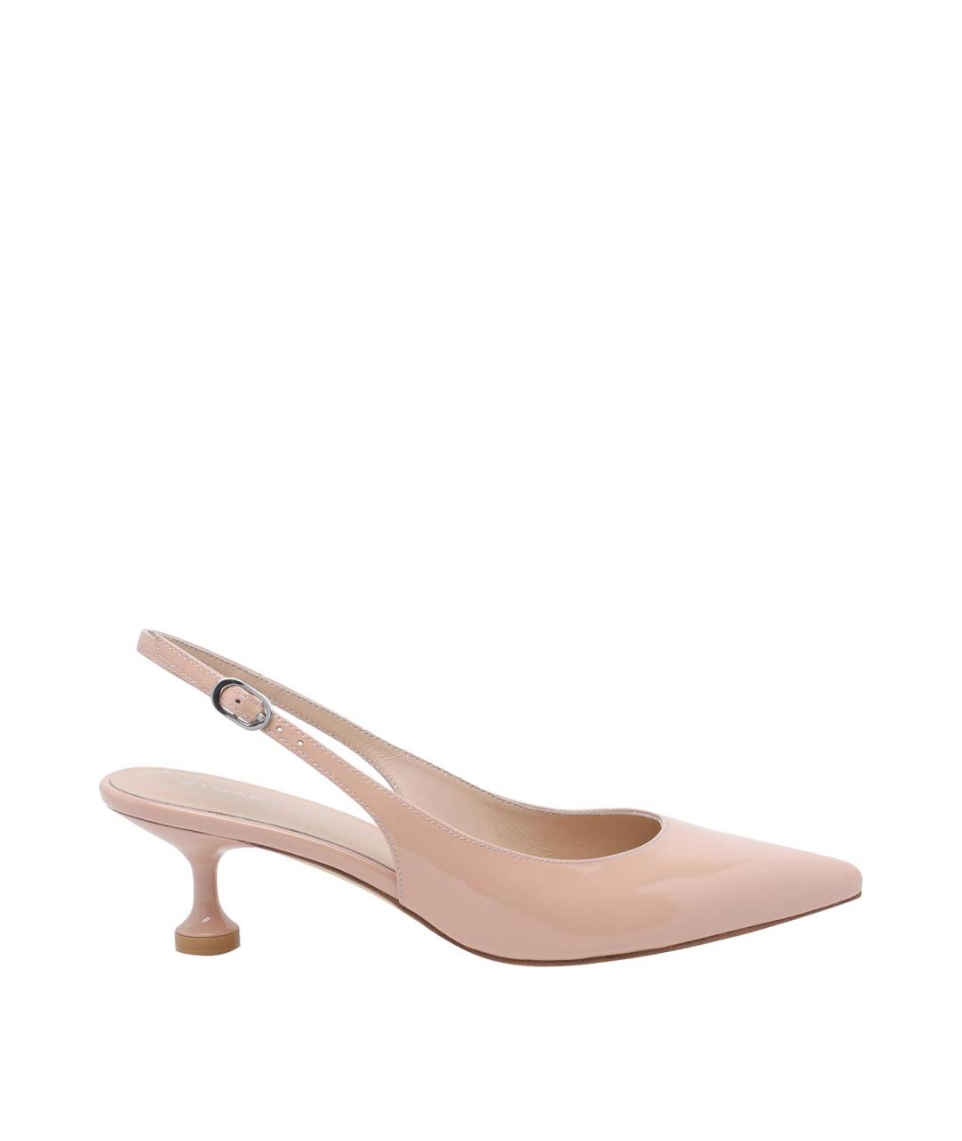 STUART WEITZMAN Бежевые кожаные туфли, фото 1