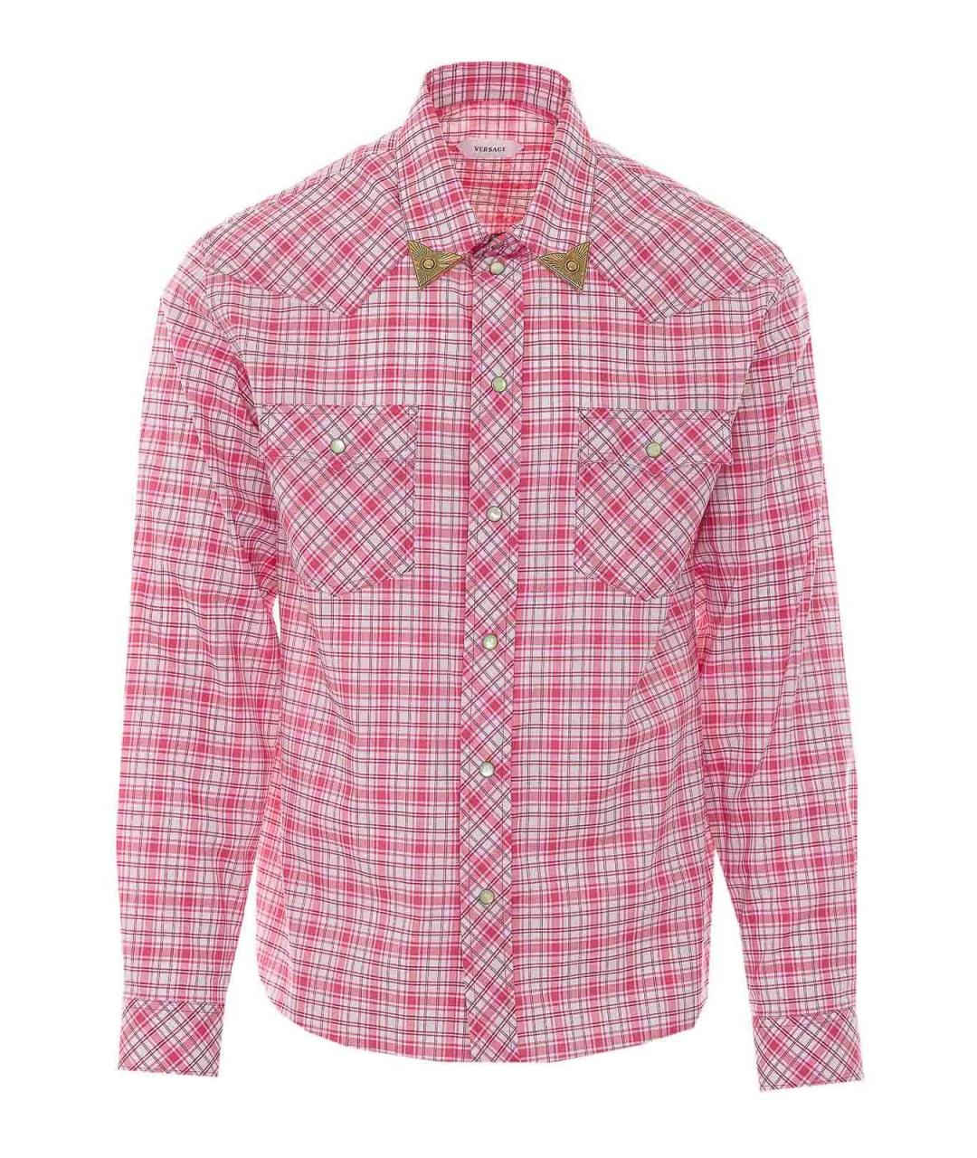 VERSACE Мульти хлопковая классическая рубашка, фото 1