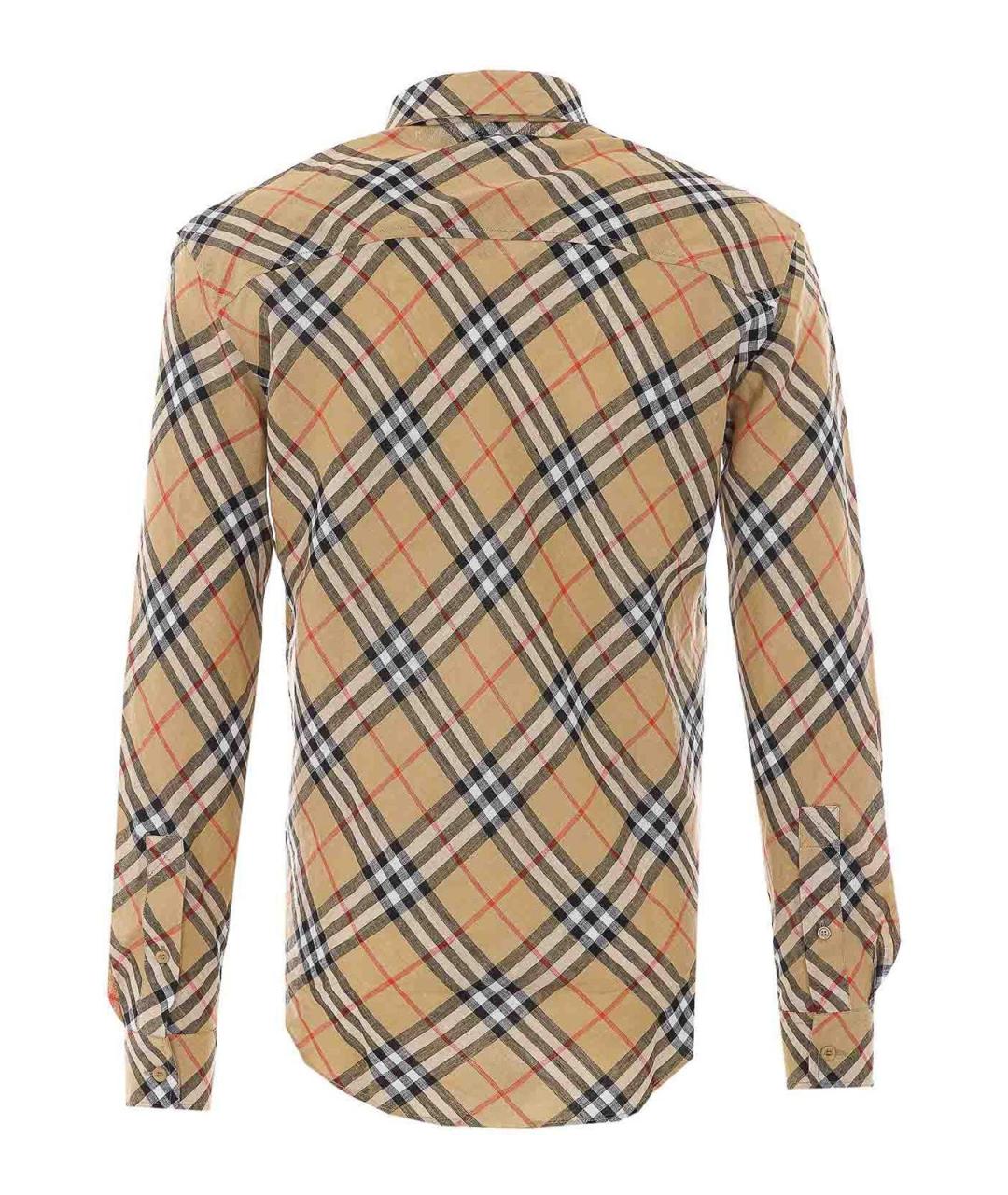 BURBERRY Бежевая льняная кэжуал рубашка, фото 2